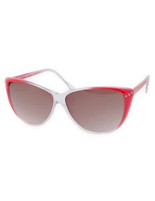 PEEKA Crystal/Red Cat-Eye Sunglasses sold by Giant Vintage product image thumbnail 2