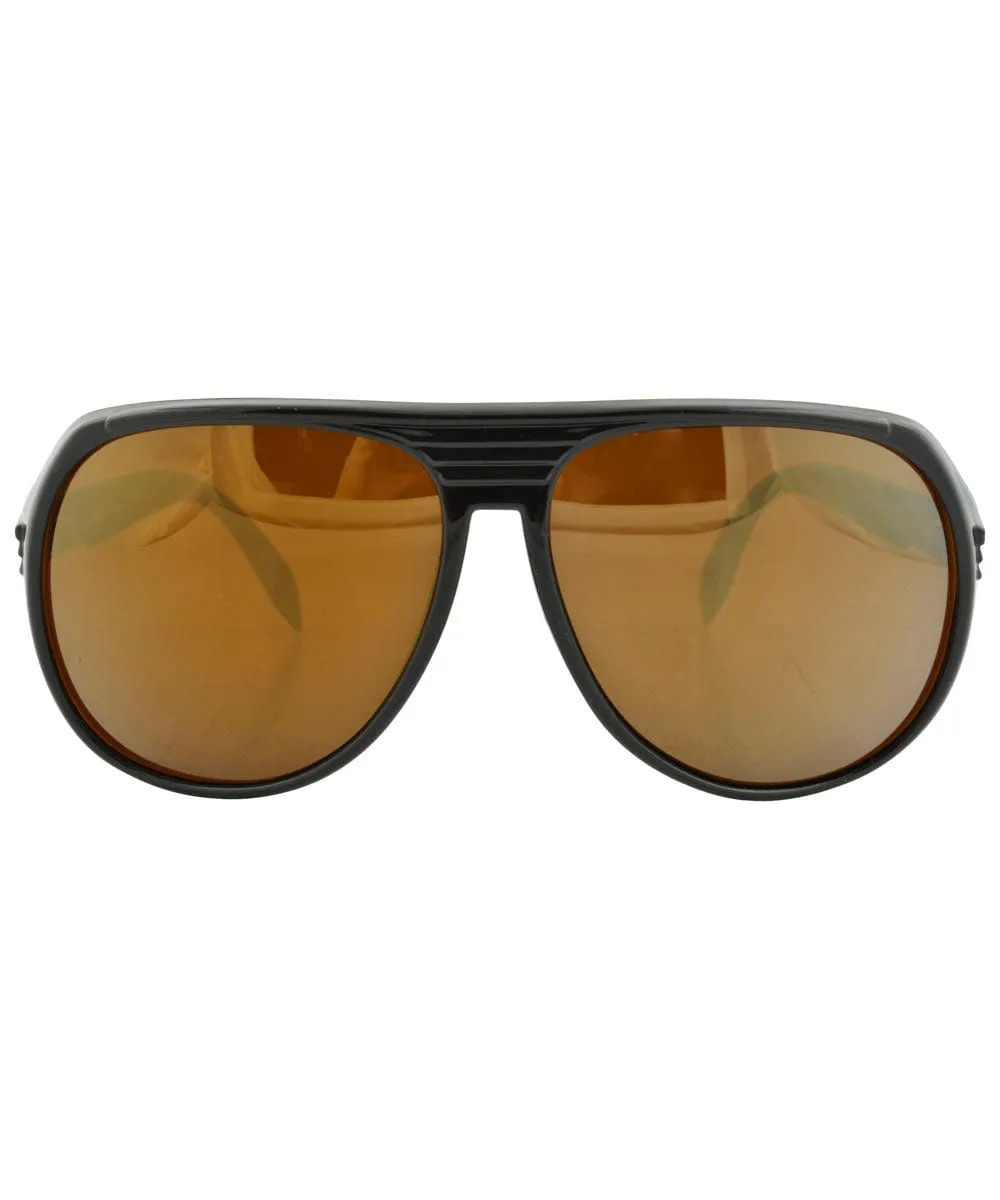 TUDE Black Aviator Sunglasses sold by Giant Vintage product image thumbnail 3