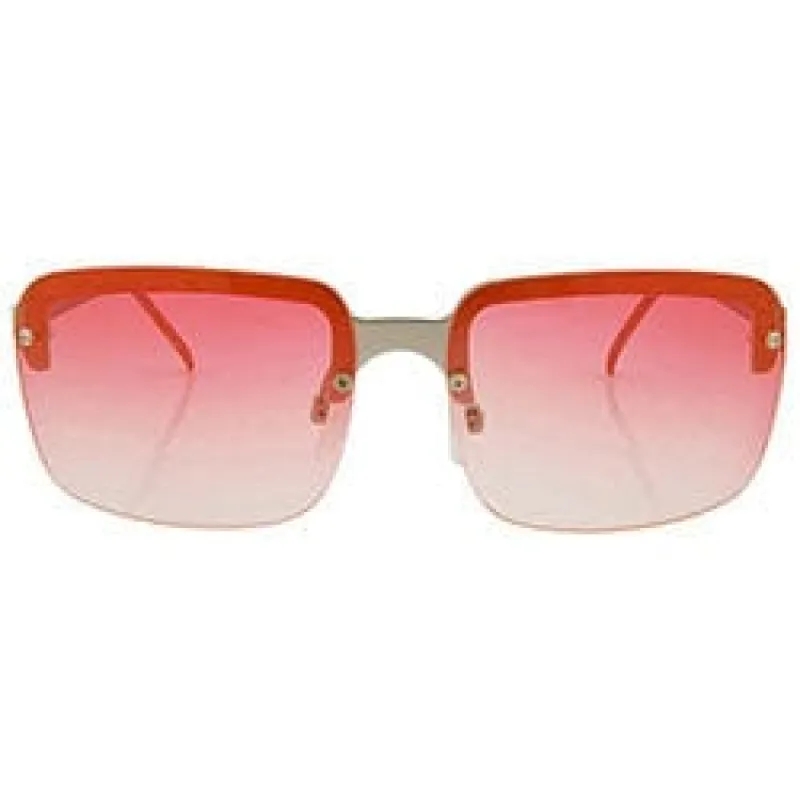 ALOHA Red Rimless Sunglasses sold by Giant Vintage
