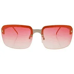 ALOHA Red Rimless Sunglasses sold by Giant Vintage
