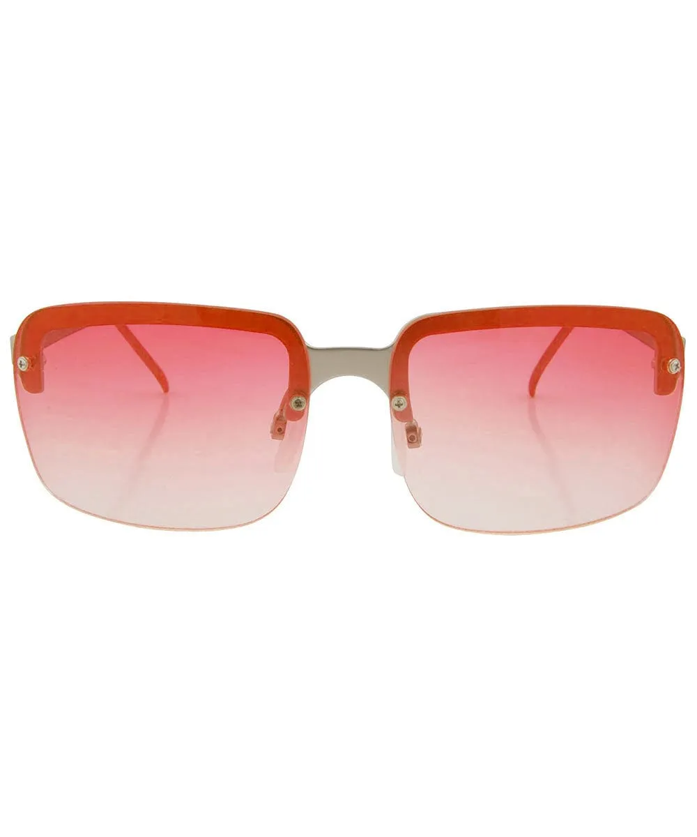 ALOHA Red Rimless Sunglasses sold by Giant Vintage product image thumbnail 3