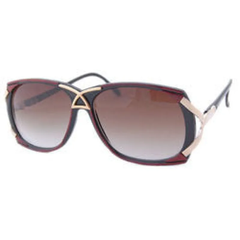 PIZAZZ Black/Red 90s Sunglasses sold by Giant Vintage