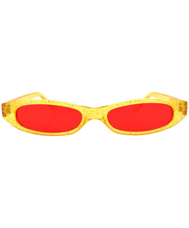 QATS Glitter/Red Cat-Eye Sunglasses sold by Giant Vintage