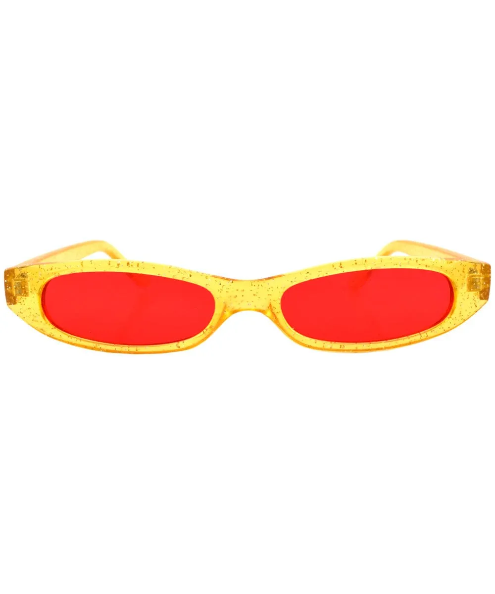 QATS Glitter/Red Cat-Eye Sunglasses sold by Giant Vintage