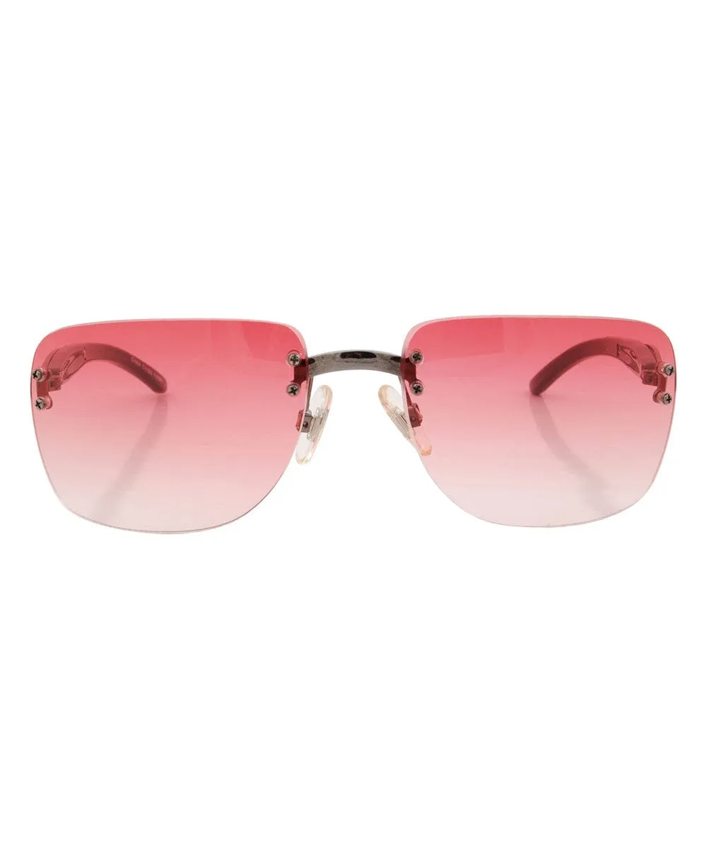 SASS Pink Rimless Sunglasses sold by Giant Vintage product image thumbnail 3