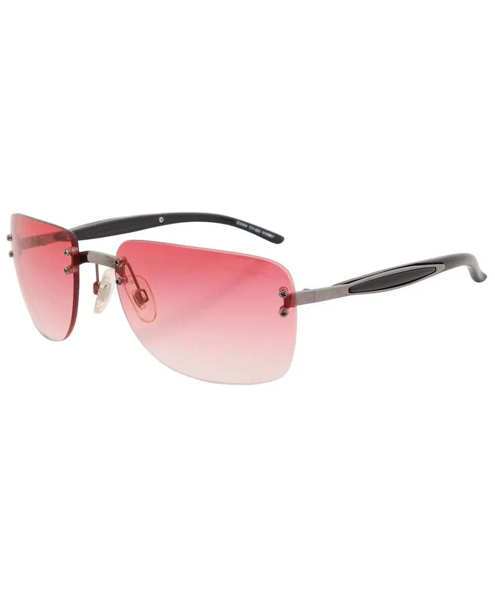 SASS Pink Rimless Sunglasses sold by Giant Vintage product image thumbnail 2