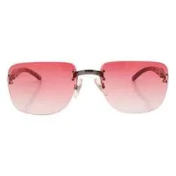 SASS Pink Rimless Sunglasses sold by Giant Vintage
