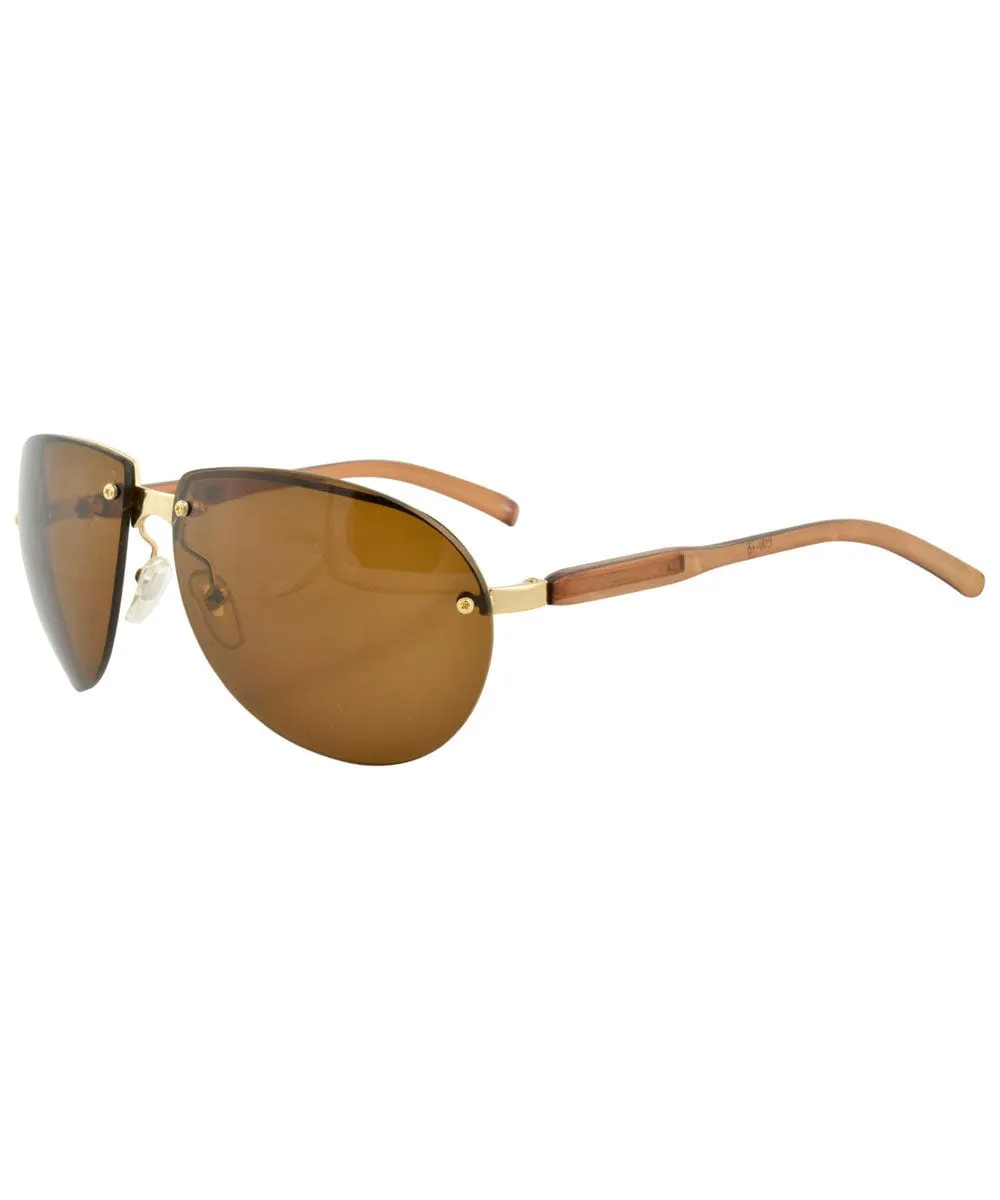 COAST Brown Aviator Sunglasses sold by Giant Vintage product image thumbnail 2
