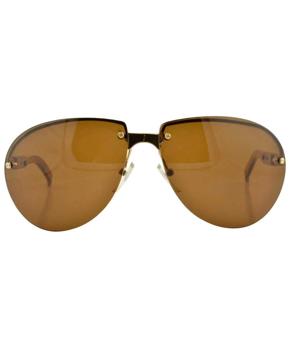 COAST Brown Aviator Sunglasses sold by Giant Vintage product image thumbnail 3
