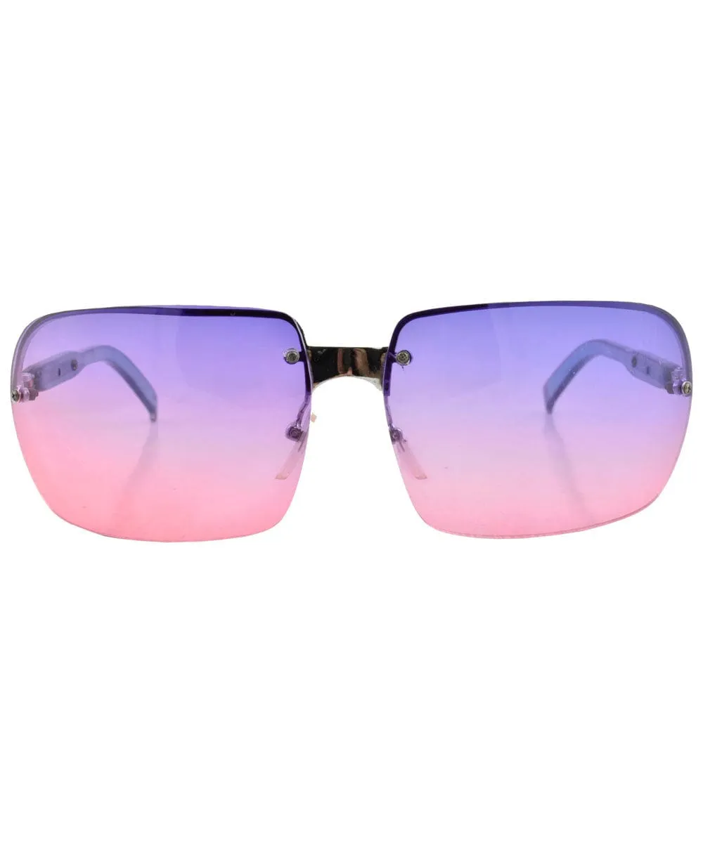 VEGAS Purple/Pink Rimless Sunglasses sold by Giant Vintage product image thumbnail 3