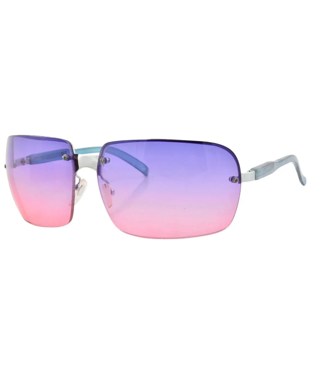 VEGAS Purple/Pink Rimless Sunglasses sold by Giant Vintage product image thumbnail 2