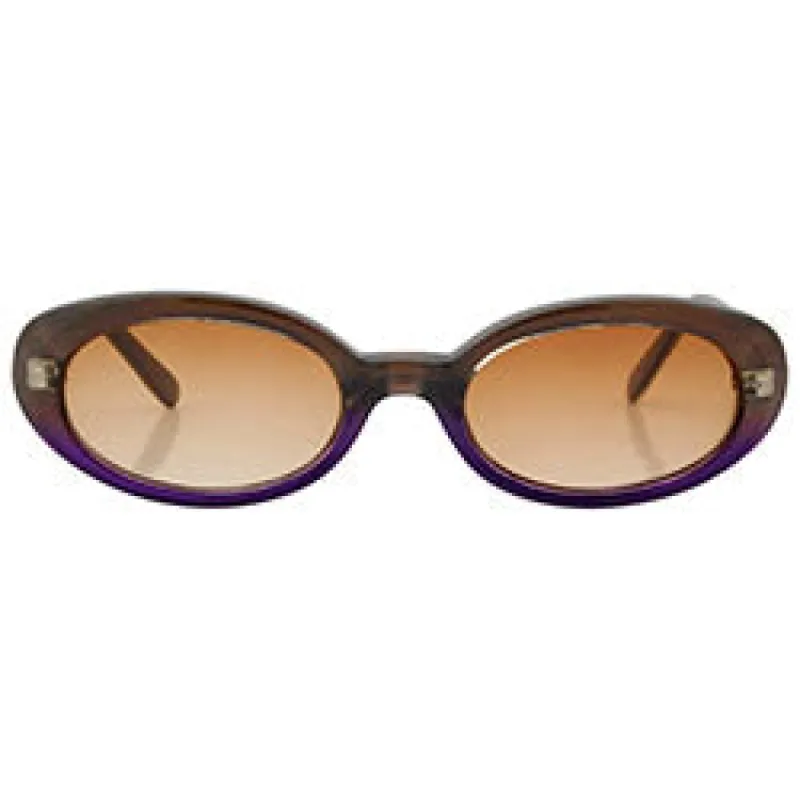 NOODLES Brown/Purple Oval Sunglasses sold by Giant Vintage