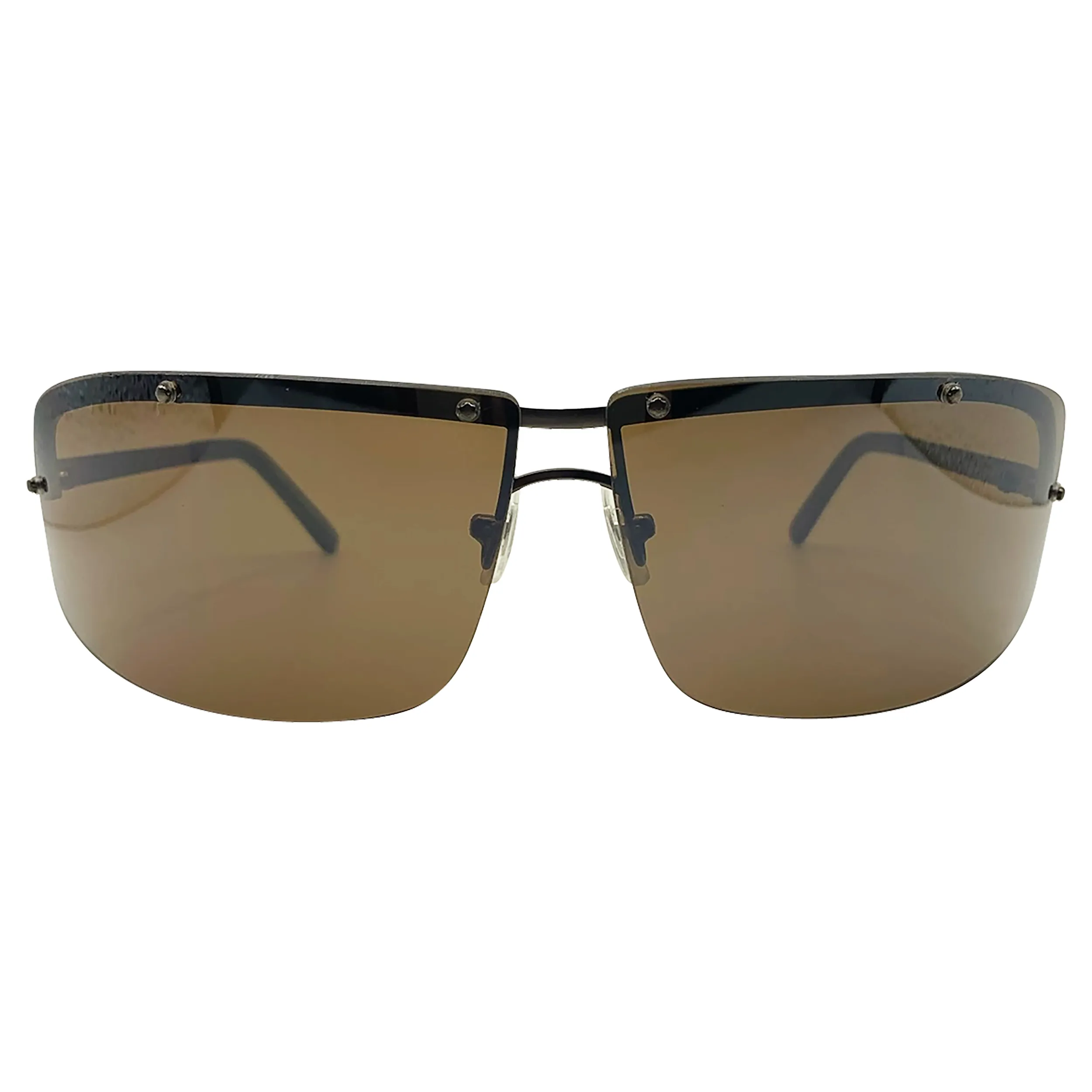 PRESSED Rimless Shield Sunglasses sold by Giant Vintage