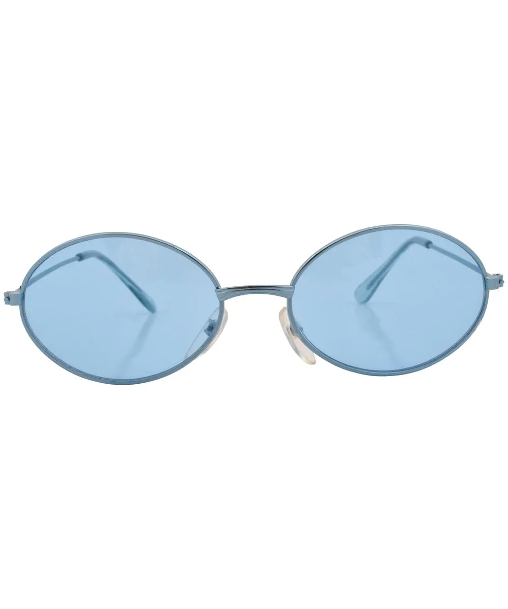 BRUCE Blue/Blue Oval Sunglasses sold by Giant Vintage product image thumbnail 2