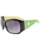 SQUISH Black/Green Oversized Sunglasses sold by Giant Vintage