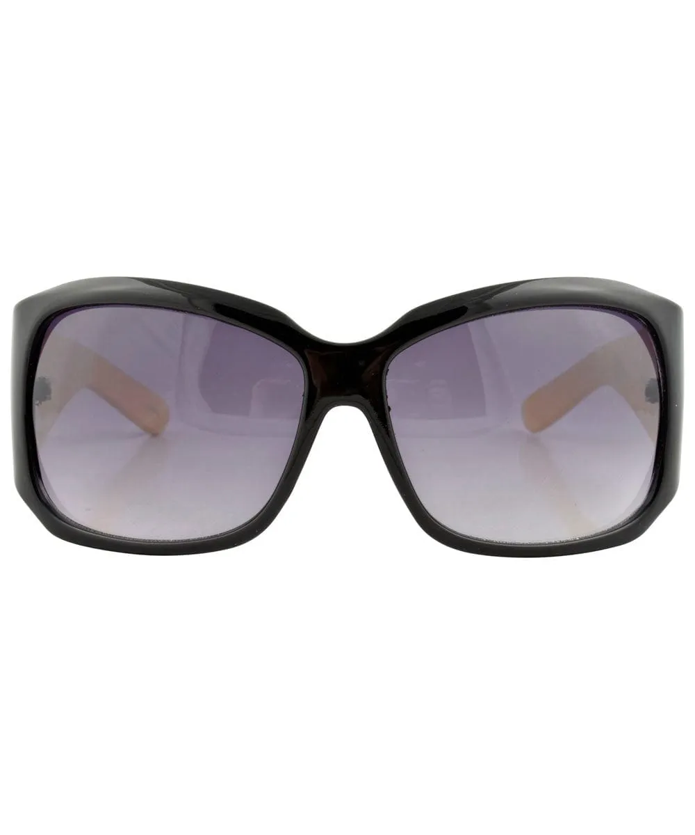 SQUISH Black/Green Oversized Sunglasses sold by Giant Vintage product image thumbnail 2