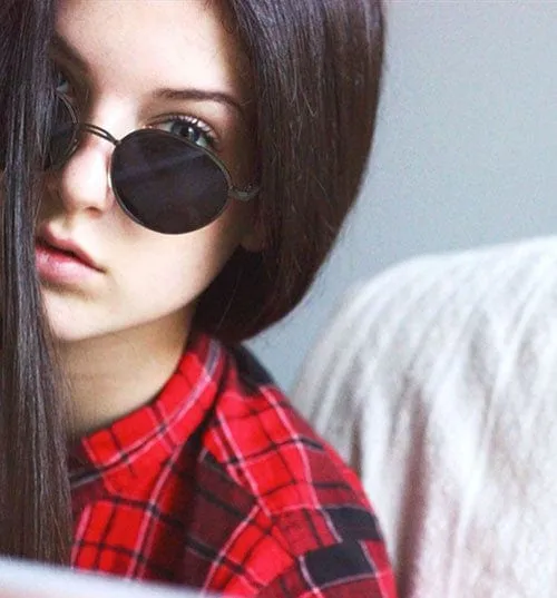 CASTOR Black Round Sunglasses sold by Giant Vintage product image thumbnail 3