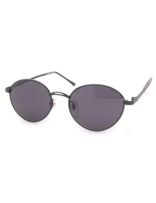 CASTOR Black Round Sunglasses sold by Giant Vintage product image thumbnail 2