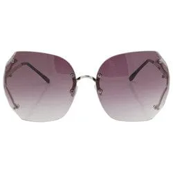 SWEETNESS Silver Oversized Sunglasses sold by Giant Vintage