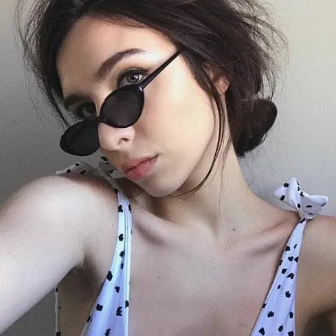 TWEAKS Black Cat-Eye Sunglasses sold by Giant Vintage product image thumbnail 4