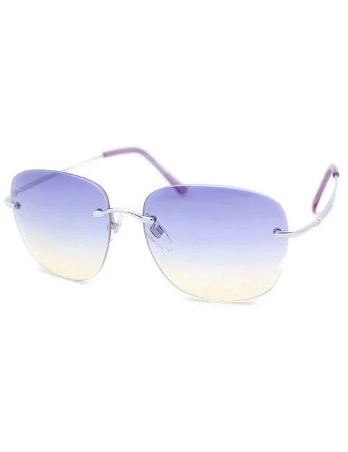 CELESTIAL Purple/Yellow Rimless Sunglasses sold by Giant Vintage product image thumbnail 2