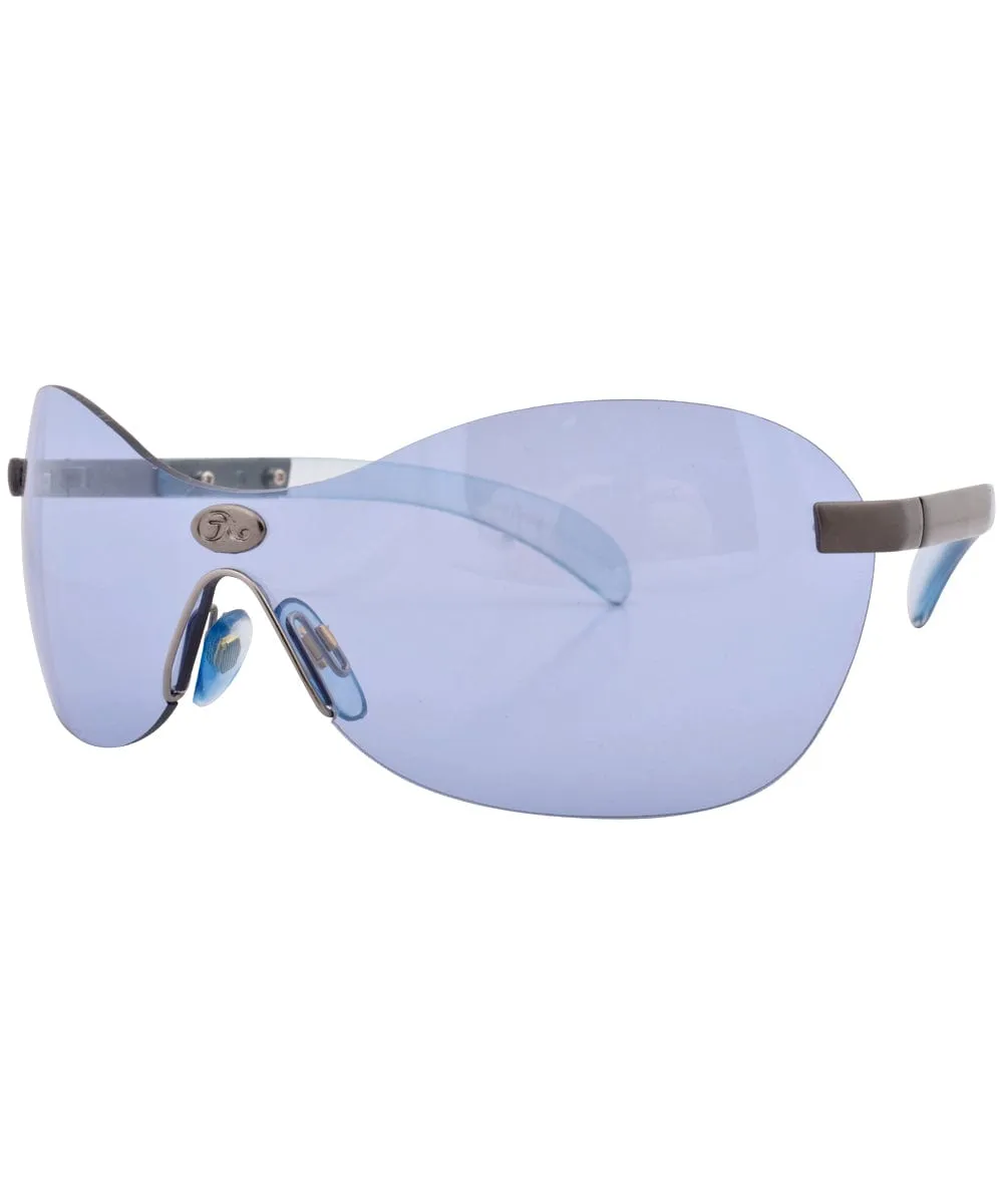 YESBIAN Blue Rimless Sunglasses sold by Giant Vintage product image thumbnail 2