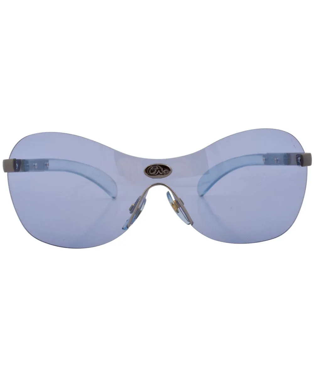 YESBIAN Blue Rimless Sunglasses sold by Giant Vintage product image thumbnail 3