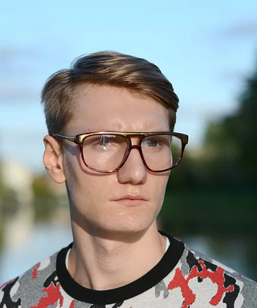 DANIEL Tortoise Clear Glasses sold by Giant Vintage product image thumbnail 4