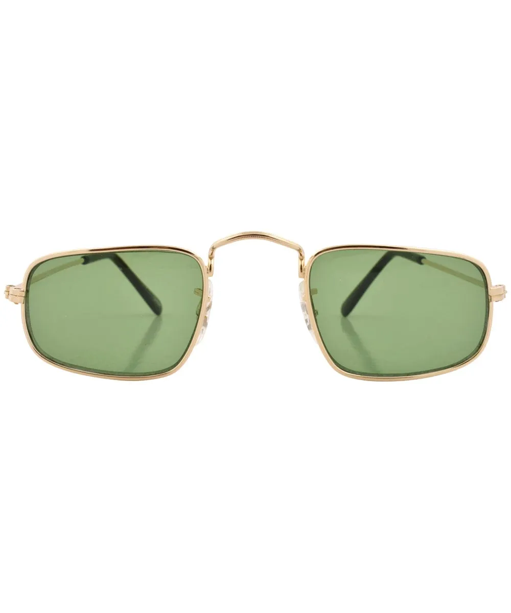 REFORM Green/Gold Square Sunglasses sold by Giant Vintage product image thumbnail 3