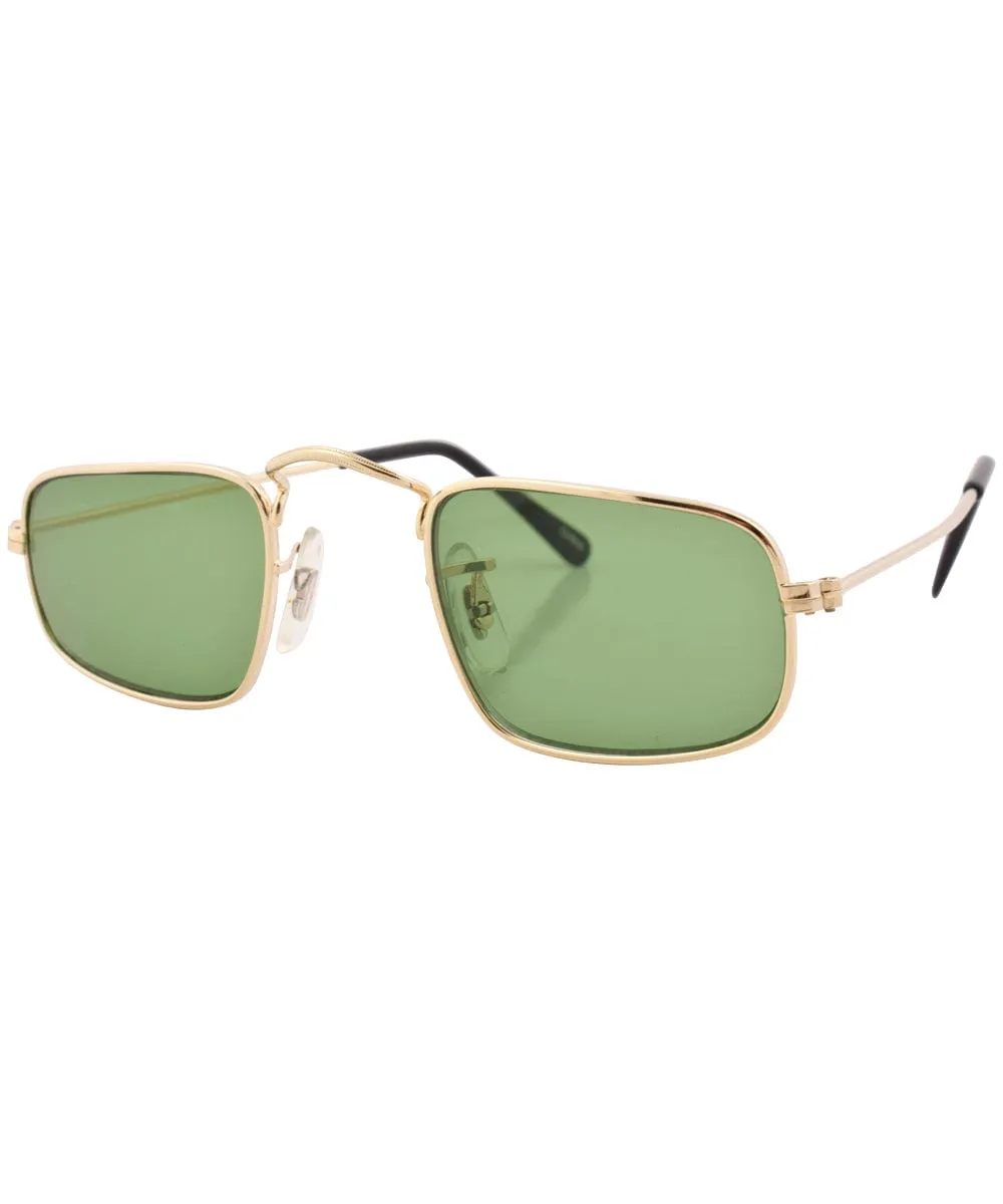 REFORM Green/Gold Square Sunglasses sold by Giant Vintage product image thumbnail 2
