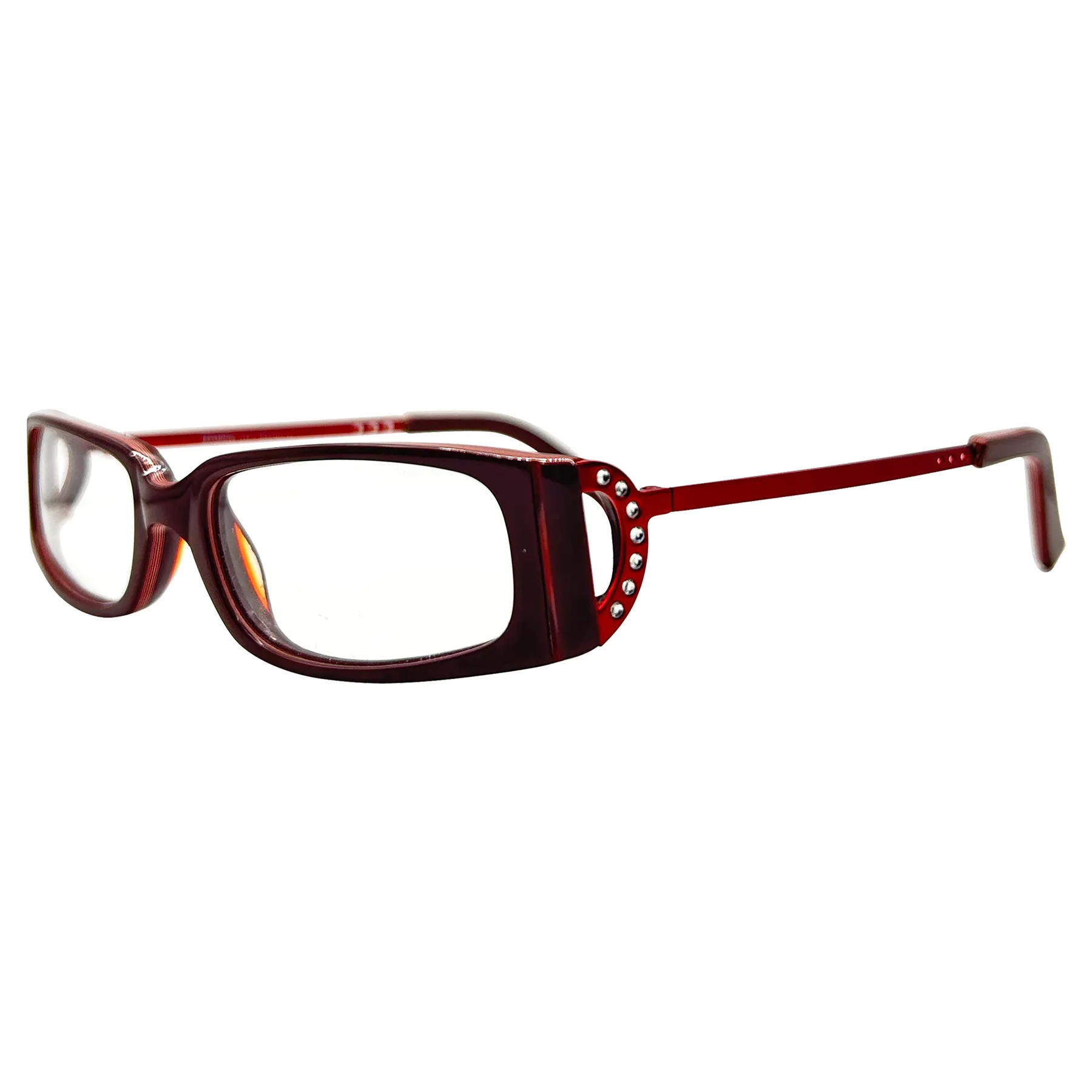 RUBY Clear Rectangular 90s/Y2K Glasses | Premium sold by Giant Vintage