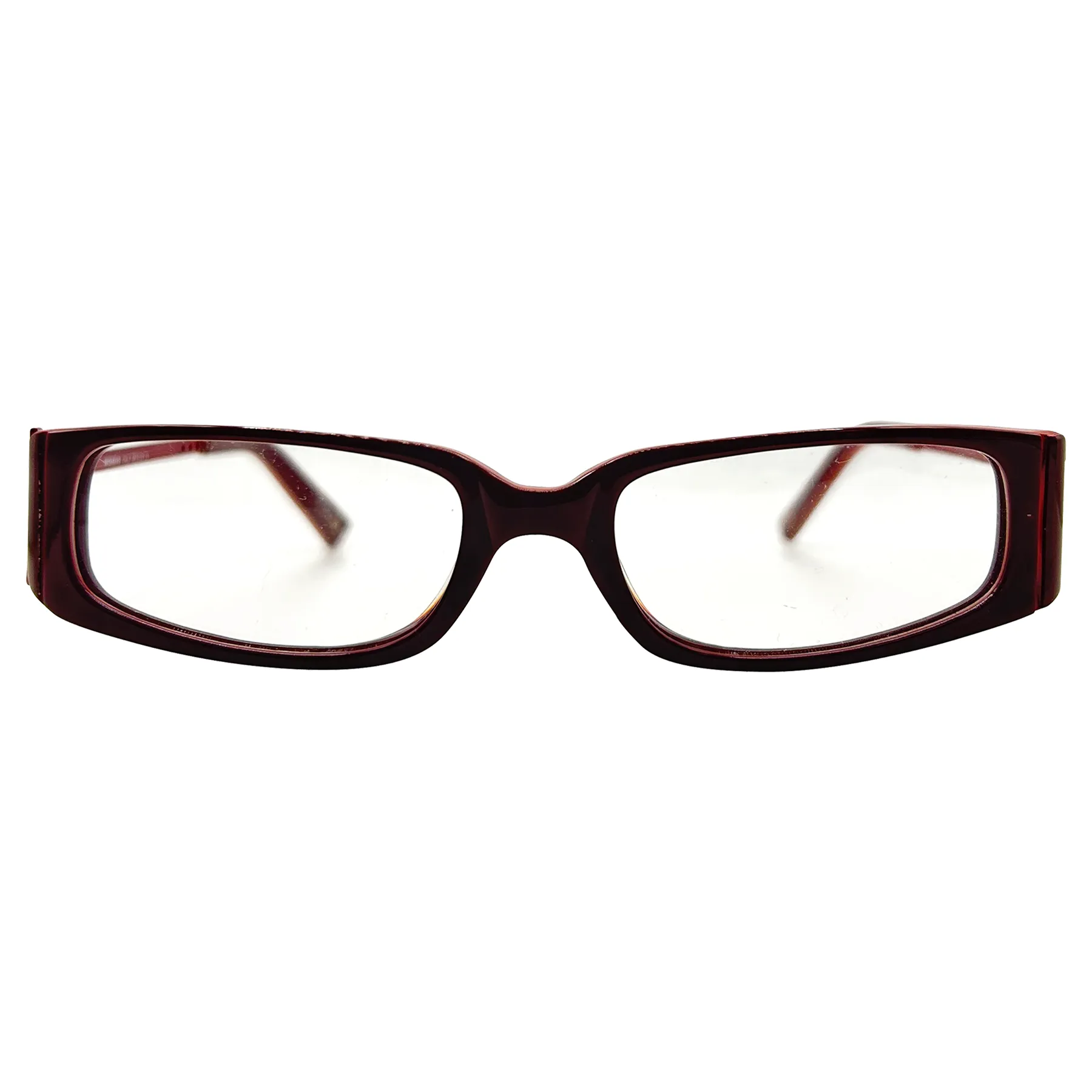 RUBY Clear Rectangular 90s/Y2K Glasses | Premium sold by Giant Vintage product image thumbnail 2