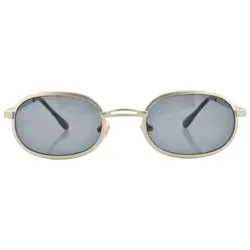 GEORGIE Silver Square Sunglasses sold by Giant Vintage