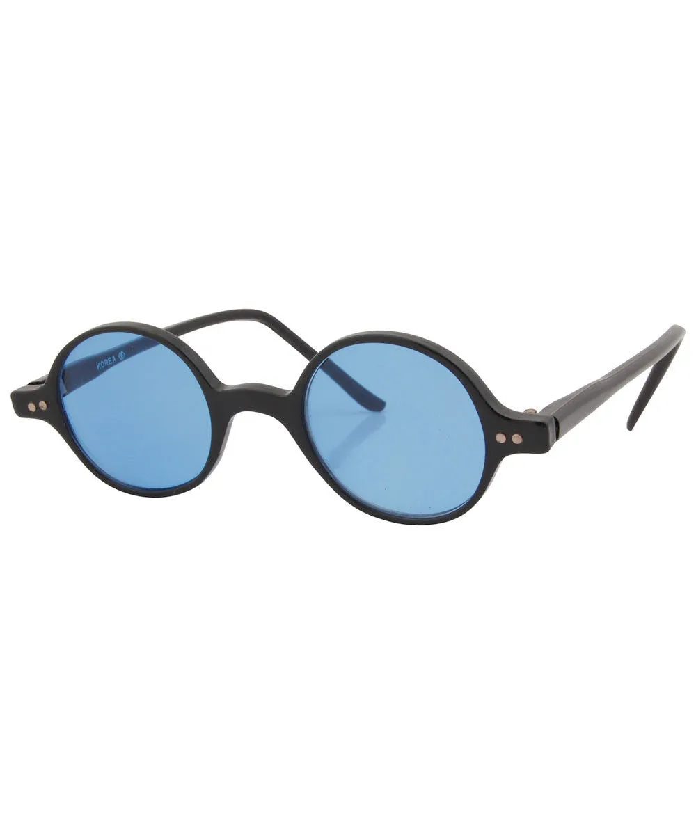 WILL Black/Blue Round Sunglasses sold by Giant Vintage product image thumbnail 2
