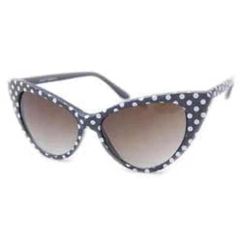 PIE Black/Polka Cat-Eye Sunglasses sold by Giant Vintage
