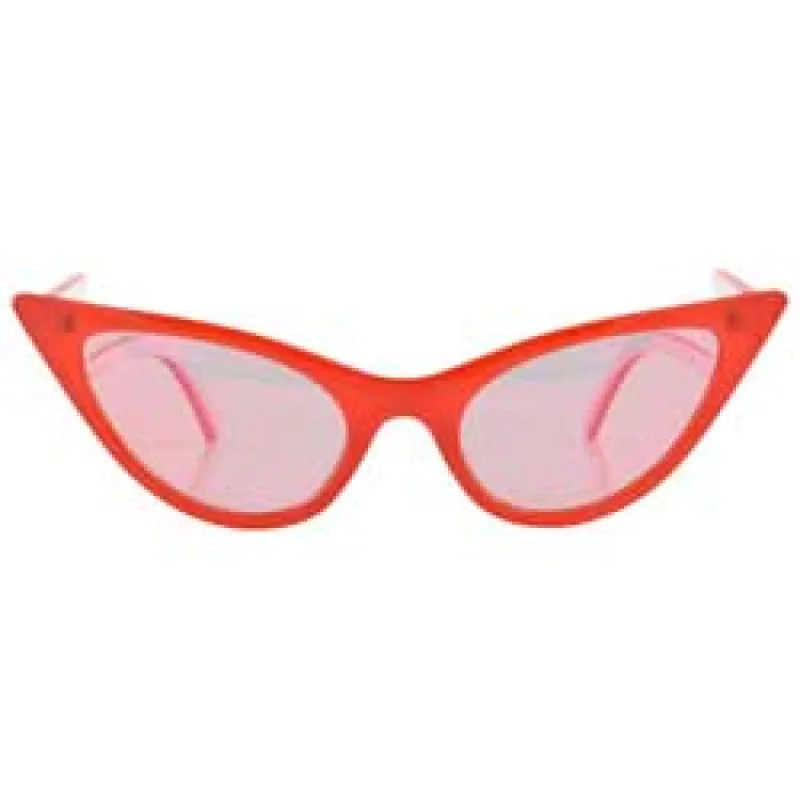 QUIZZY Red Extreme Cat-Eye Sunglasses sold by Giant Vintage