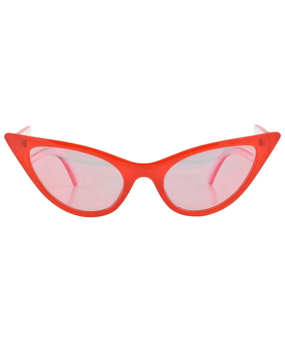 QUIZZY Red Extreme Cat-Eye Sunglasses sold by Giant Vintage product image thumbnail 3
