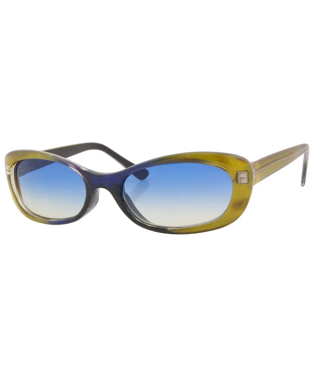 WIZARDS Yellow/Blue Cat-Eye Sunglasses sold by Giant Vintage product image thumbnail 3