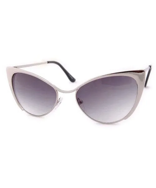 CHAN Silver Cat-Eye Sunglasses sold by Giant Vintage product image thumbnail 2