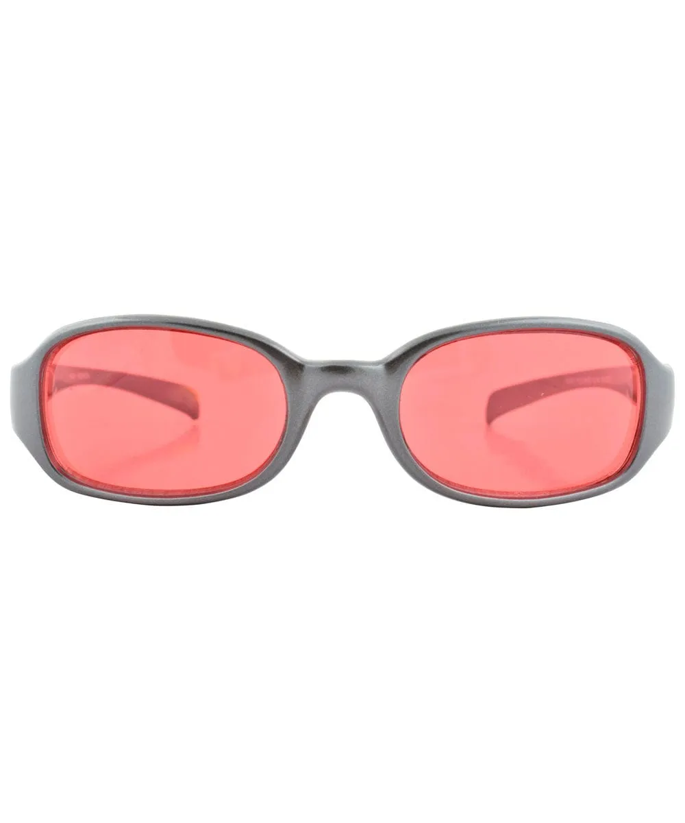 TATER Gray/Red Square Sunglasses sold by Giant Vintage product image thumbnail 3