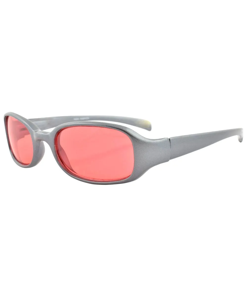 TATER Gray/Red Square Sunglasses sold by Giant Vintage product image thumbnail 2