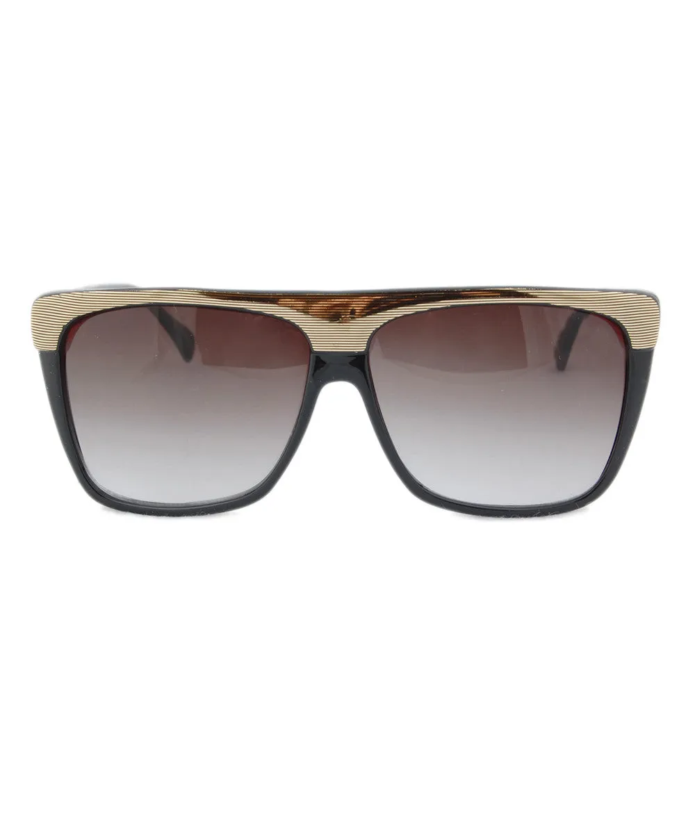 RIO VISTA Black Retro Sunglasses sold by Giant Vintage product image thumbnail 3