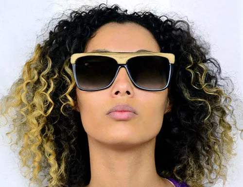 RIO VISTA Black Retro Sunglasses sold by Giant Vintage product image thumbnail 4