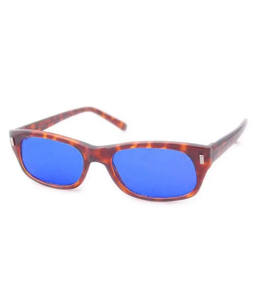 PLANETS Demi/Blue Square Sunglasses sold by Giant Vintage product image thumbnail 2