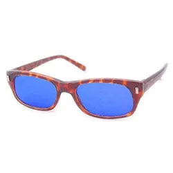PLANETS Demi/Blue Square Sunglasses sold by Giant Vintage