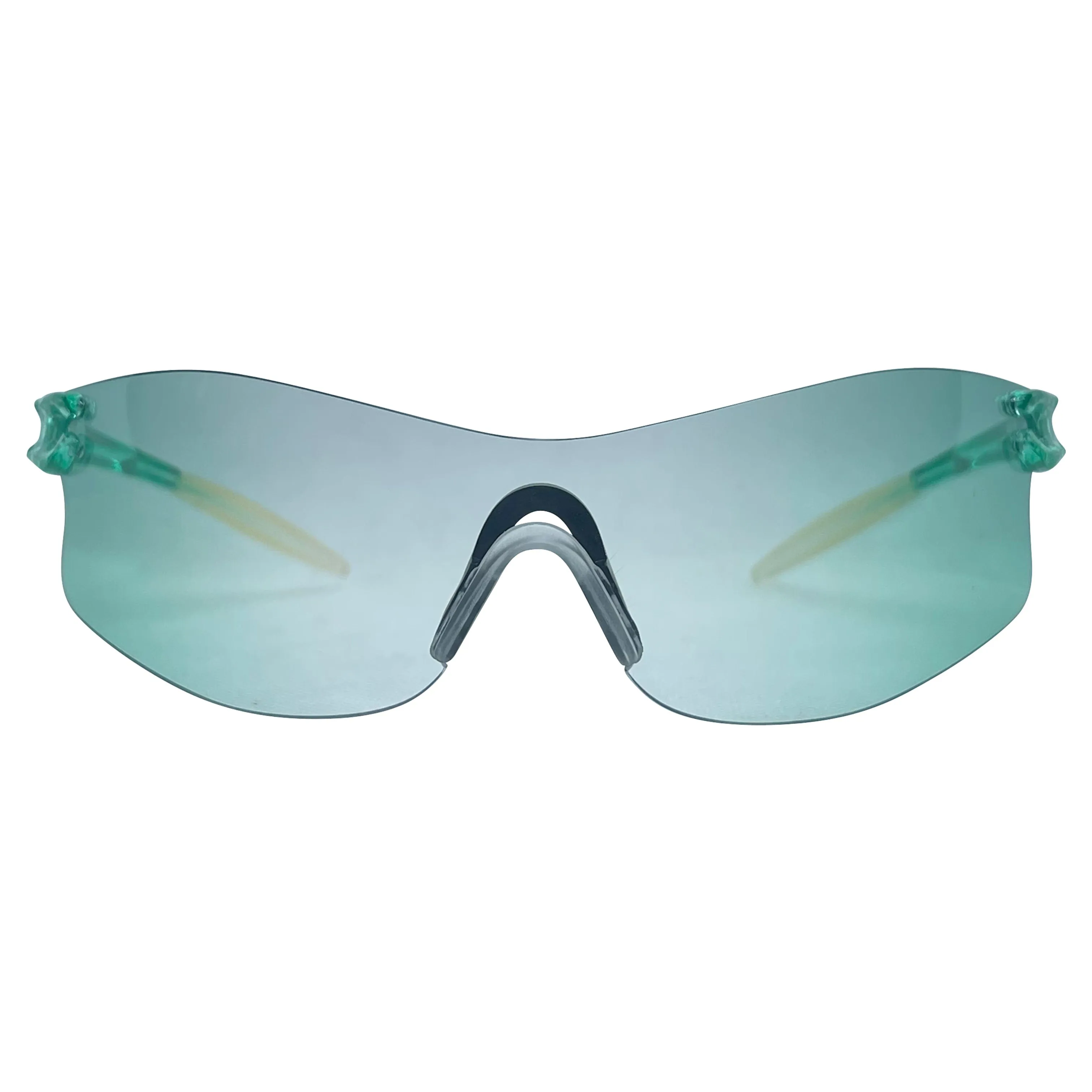 PUMA Green Sporty Shield Sunglasses sold by Giant Vintage