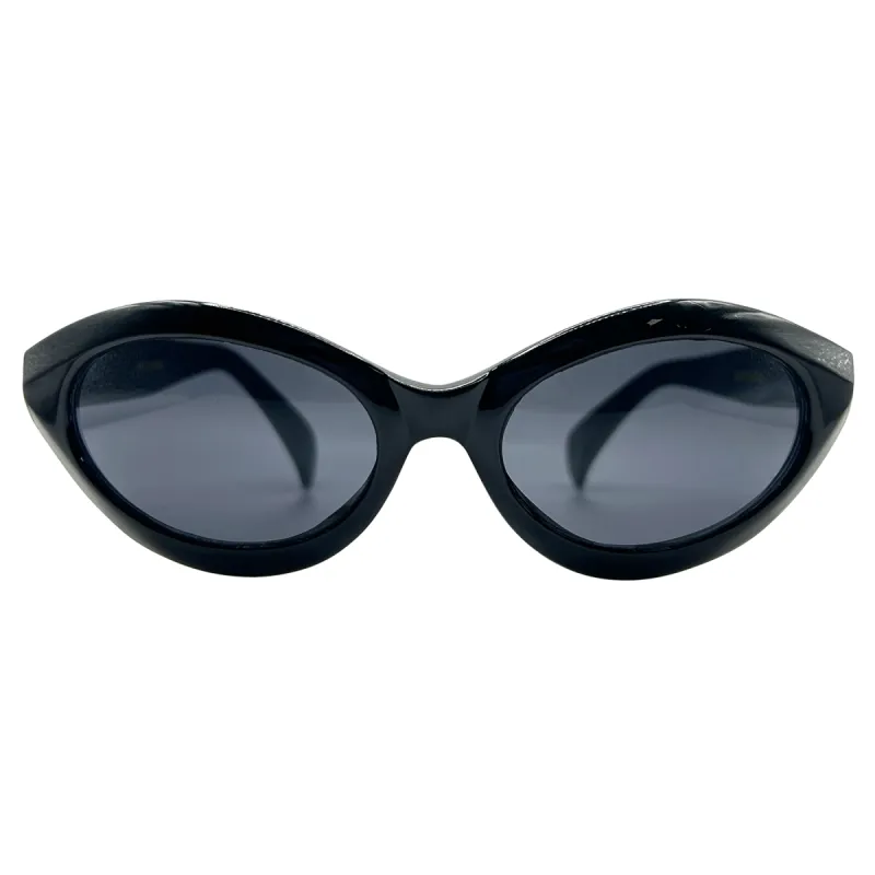 MORAY Black Cat-Eye Sunglasses sold by Giant Vintage