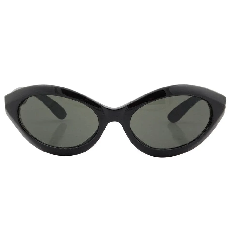 SPACED Black Retro Cat-Eye Sunglasses sold by Giant Vintage
