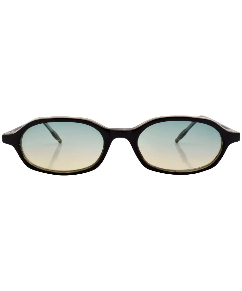 WIZZLE Green Square Sunglasses sold by Giant Vintage product image thumbnail 3