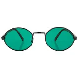 HAYSI Green/Black Oval Sunglasses sold by Giant Vintage